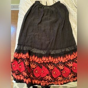 Free People NWT midi skirt matching Top Red floral pattern *was $350*  2pc Dress